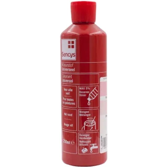 Sencys Universele Verfkleurstof Rood 250ml