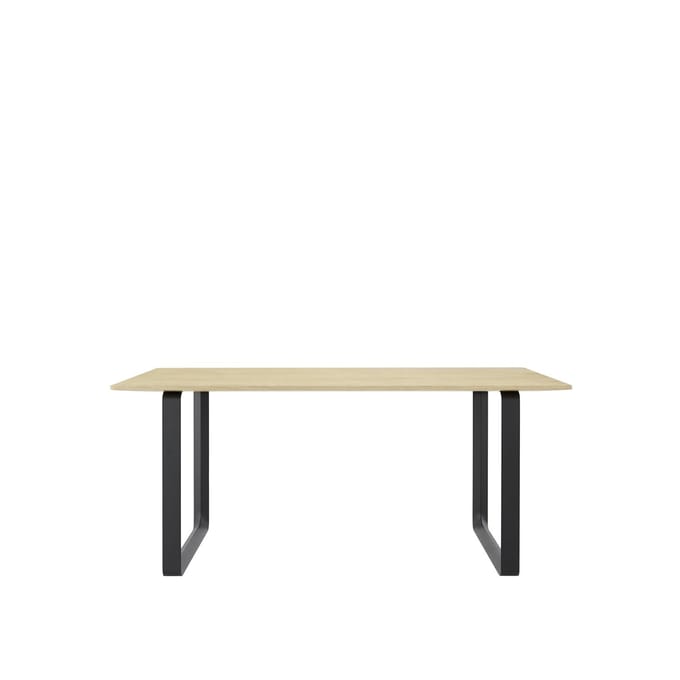 Muuto 70/70 Tafel - eiken massief - zwart - S