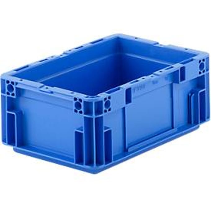 Eurobox serie MF 3120, van PP, inhoud 5,2 l, gesloten handgreep, blauw