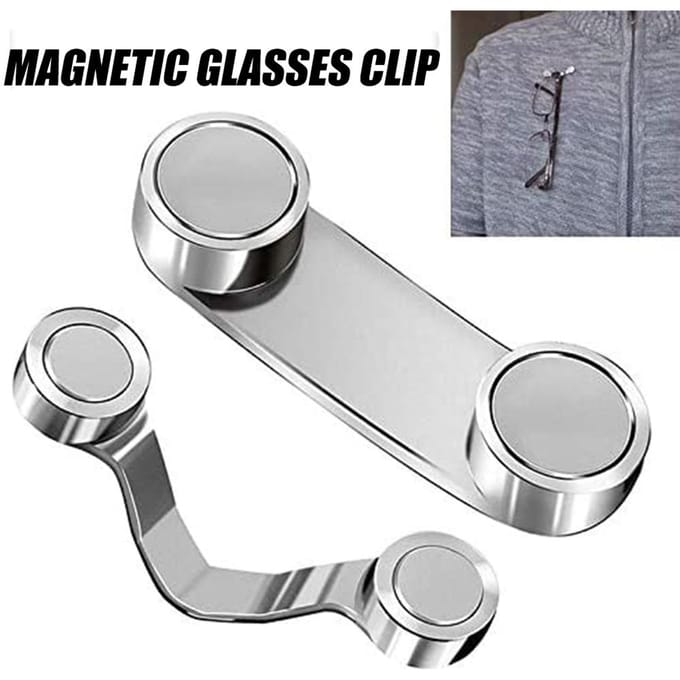 Blijf op zijn plaats Brillenhouder Multifunctionele Draagbare Zinklegering Brillenclip gray