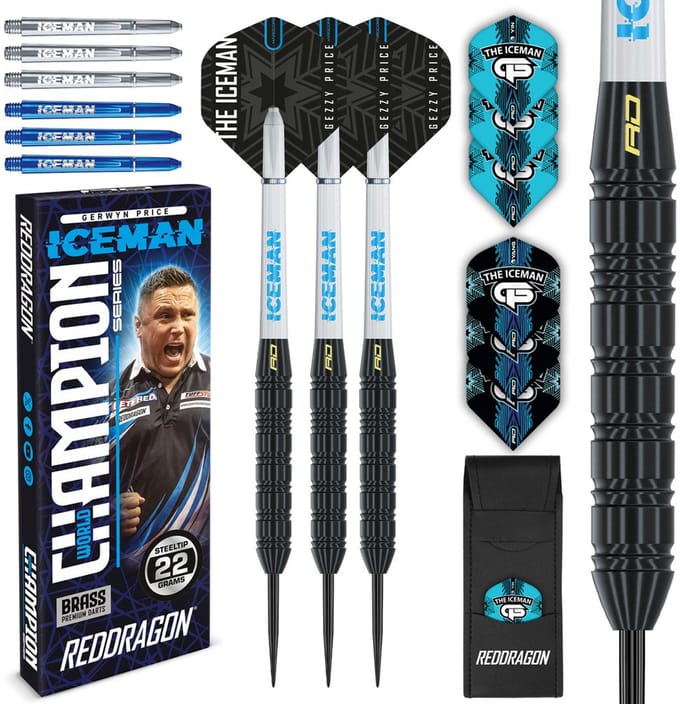 Red Dragon Gerwyn Price Iceman Brass Dartshopper Exclusives - Dartpijlen