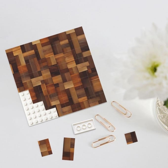 Bouwsteen Puzzel - Fotoblok - Home Decoratie - Dubbelzijdig Ontwerp - S - Wit