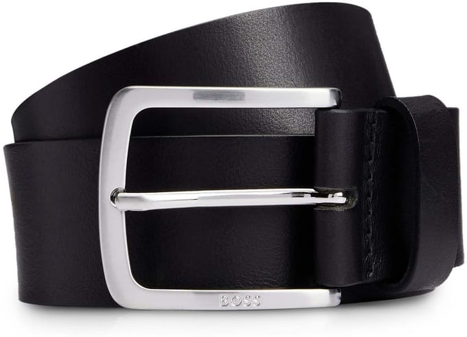 BOSS Leren riem Jor Sz40 Belt W85 Black zwart