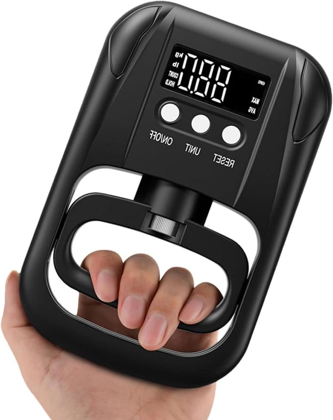 Kracht Tester - Grip Dynamometer - Hand Kracht Meten - Digitale Meting - 120 kg - Zwart