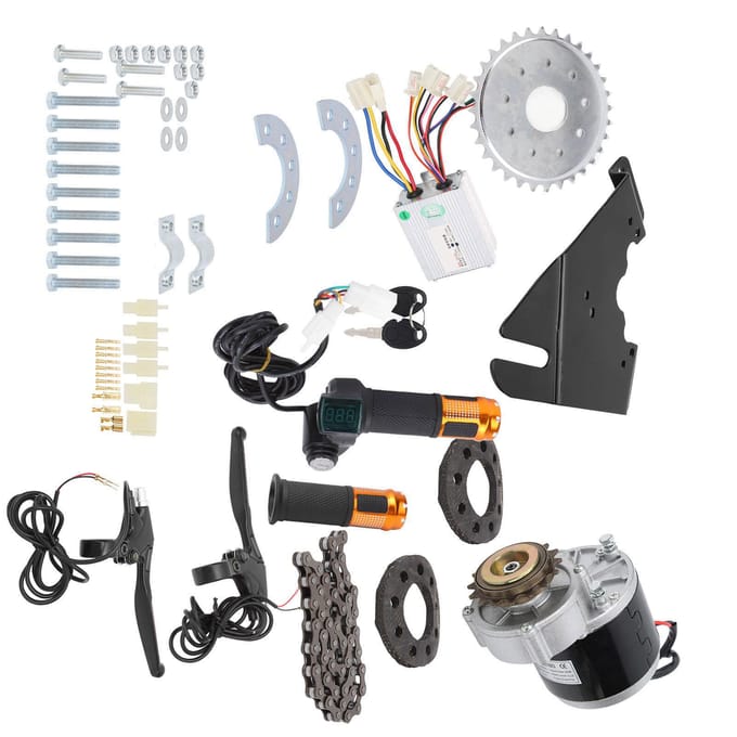 36V 350W Elektrische Fiets Borstelmotor Controller Accessoire Kit voor 22?28in Gewone Fiets black