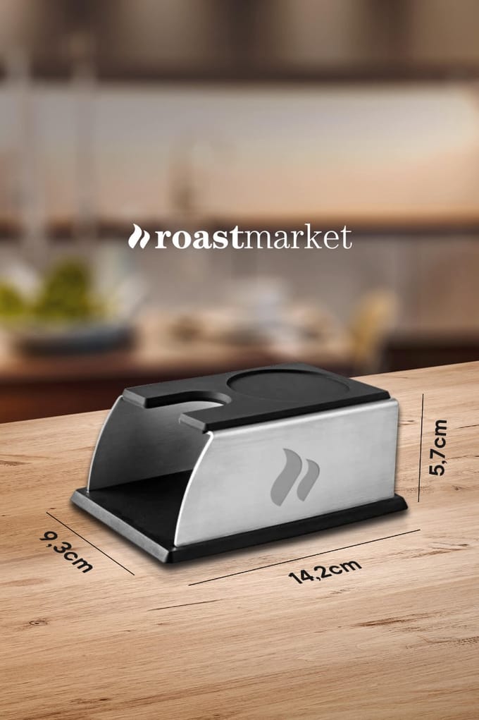 roastmarket tamperstation roestvrij staal