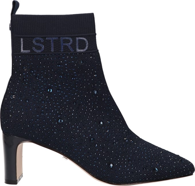 La Strada Enkellaars Donkerblauw Knitted - Damesschoenen - Maat - 36