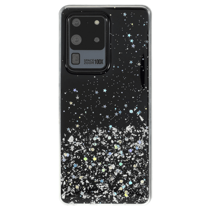 Comfycase  Samsung Galaxy S20 Ultra Flakes Beschermhoesje Zwart