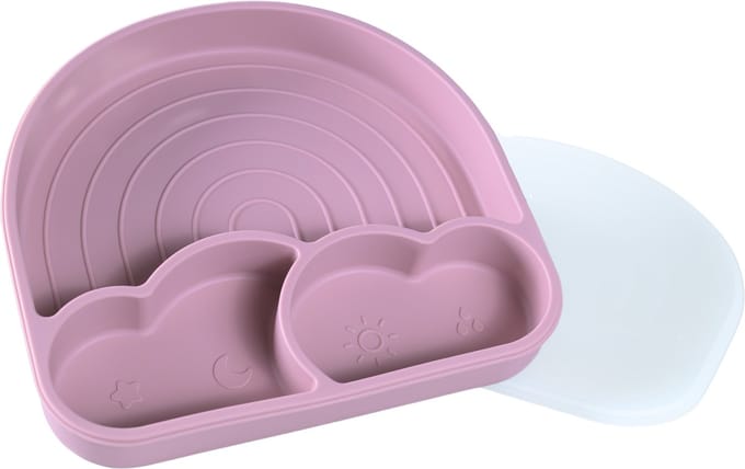 Sproudsy Kinderbord Clouds – Zuignap – Kinderservies - Baby – Rose