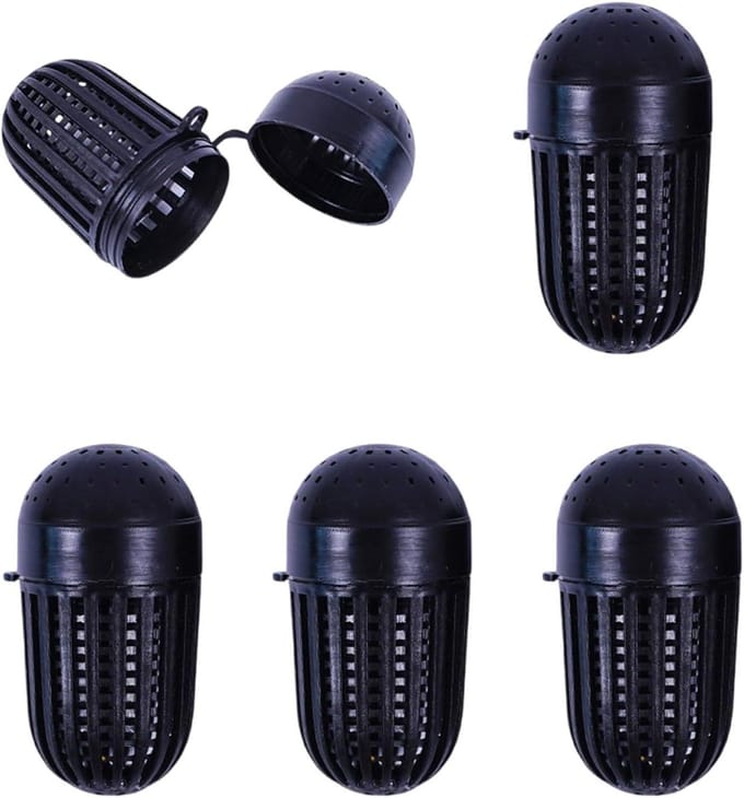 Vis Aas Kooi - Feeder Mand Houder - Vissen Voeren - Grote Capaciteit - 5 stuks - Wit