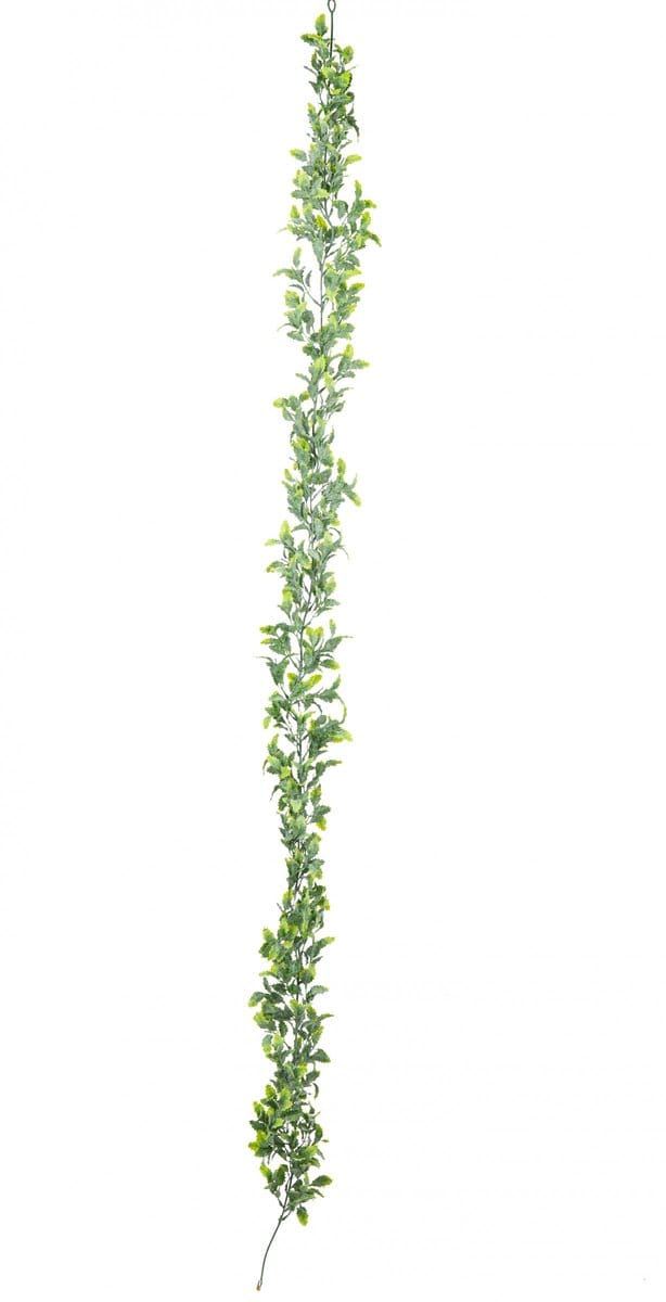 ARTYFETES - Hulstbladeren slinger 175 cm met bevroren uitstraling