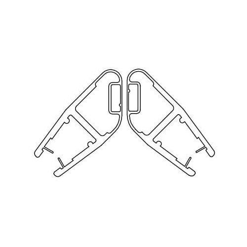 HSK magnetic seals 45° straight for 6 mm glass E100055-90-Alu