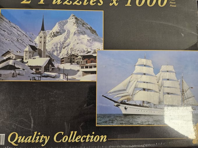 2 puzzels x 1000 Quality Collection - Sacre Coeur Parijs & Tower Bridge Londen