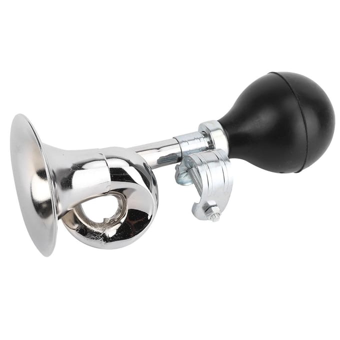 Klaxon Vélo Trompette Anti-rouille Alliage Super Fort Accessoire Vélo Sonnette Klaxon Vélo white