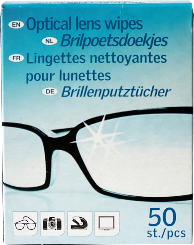 Brillendoekjes | Brilpoetsdoekjes - 50 stuks - Streeploos - Multifunctioneel - Wegwerp