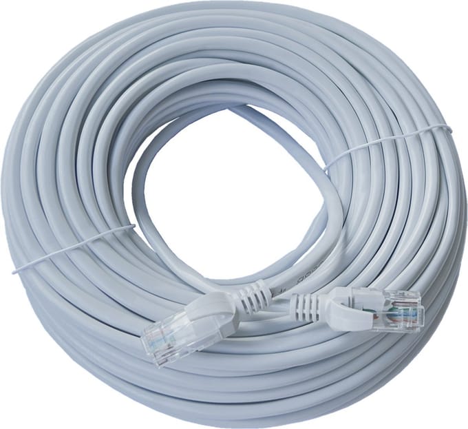 ValeDelucs Internetkabel 100 meter - CAT5 UTP Ethernet kabel RJ45 - Patchkabel LAN Cable Netwerkkabel - Grijs