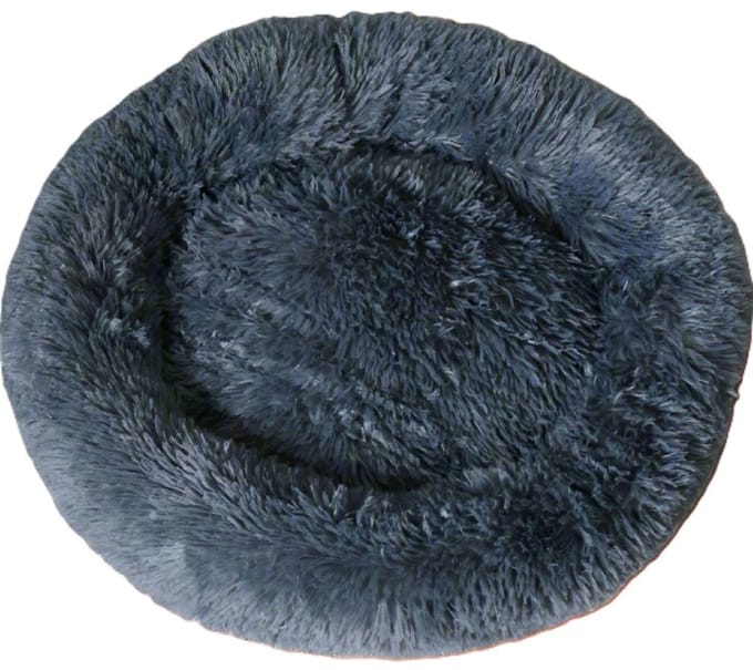Hondenkussen - Hondenbed - hondenmand donut - donkergrijs - 70cm