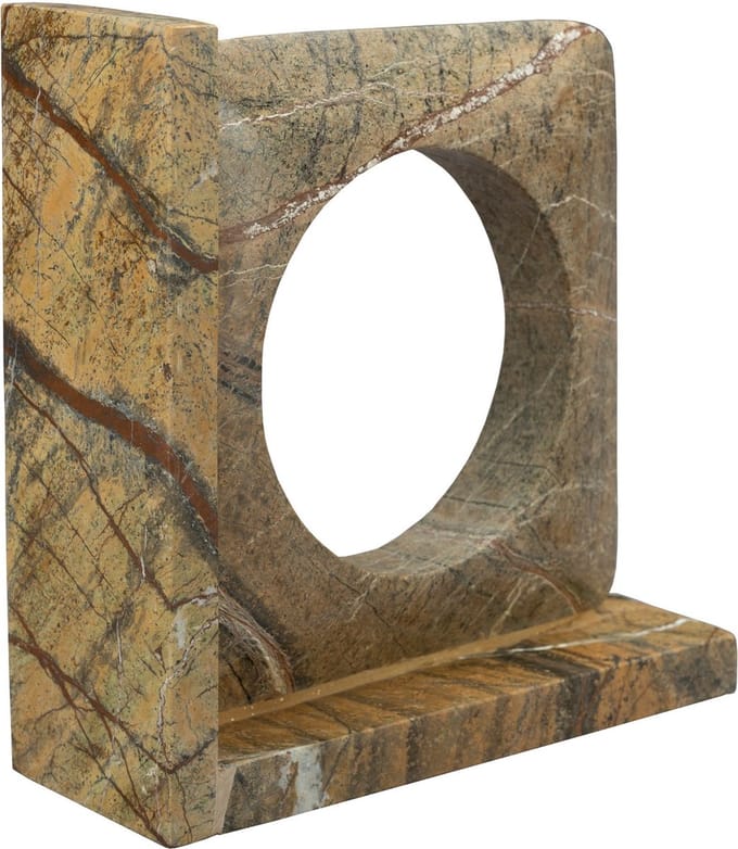 Dutchbone Satpura Boekensteun Marmer Bruin - Set van 2