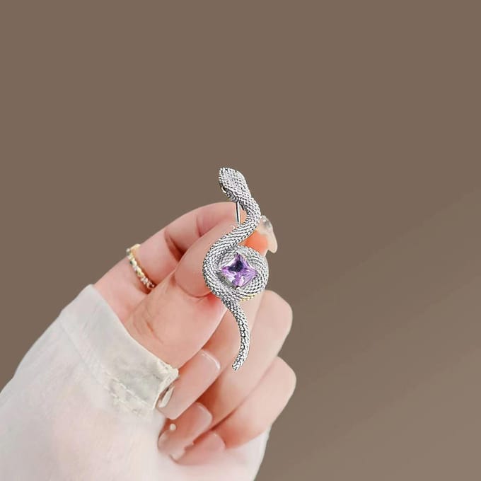 Broche serpent rétro simulation animal broche broches femmes hommes accessoires de mode gray