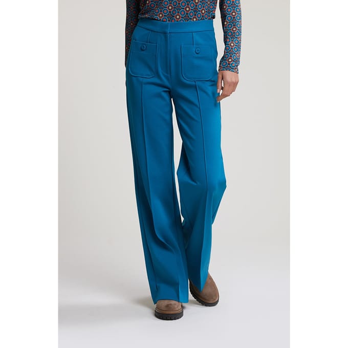 River Woods Blue Pants 2 Applied Pockets Taglia: 38 | Pantaloni Outlet | Donna | Blu