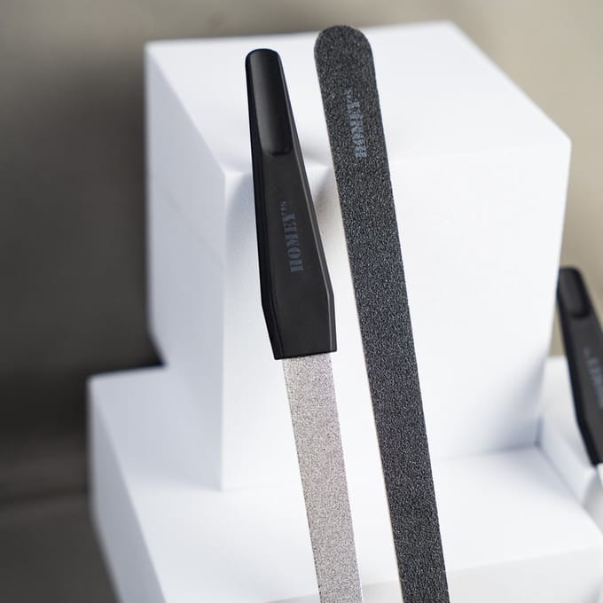 Homey's nagelvijl - 18cm - RVS - mat zwart - handig formaat