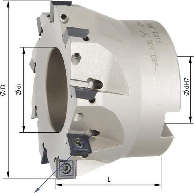 Hoekfrees met IK, 5 tanden, voor SOMT09 D 40mm, 90°