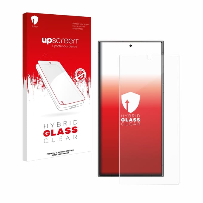 upscreen - Screenprotector voor Samsung Galaxy S24 Ultra (case-friendly) - Folie Beschermfolie Beschermglas transparant