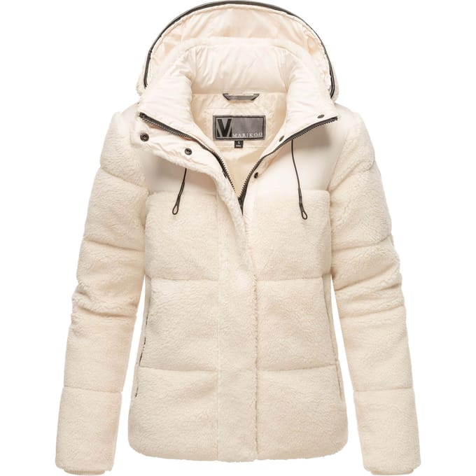 Marikoo dames teddy puffer jas met capuchon – model Kaguraa