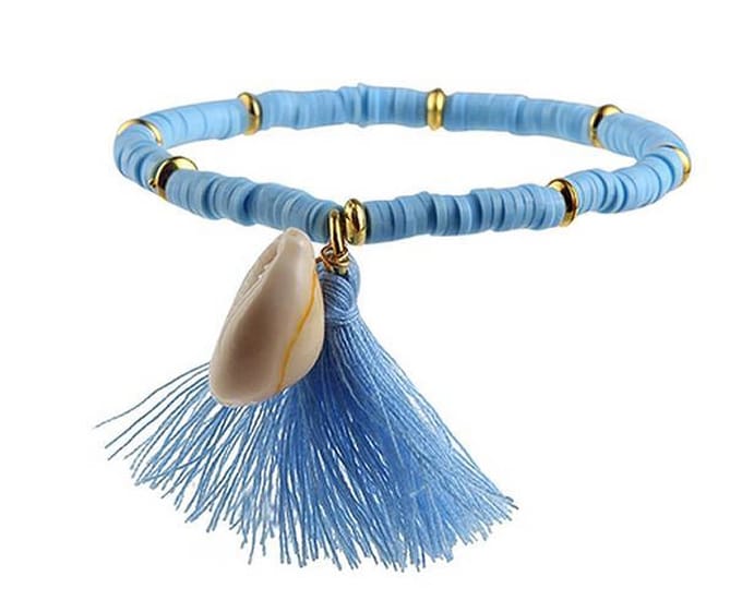 Amanto Armband Eyda Blue - Kralen - Schelpje - Rek