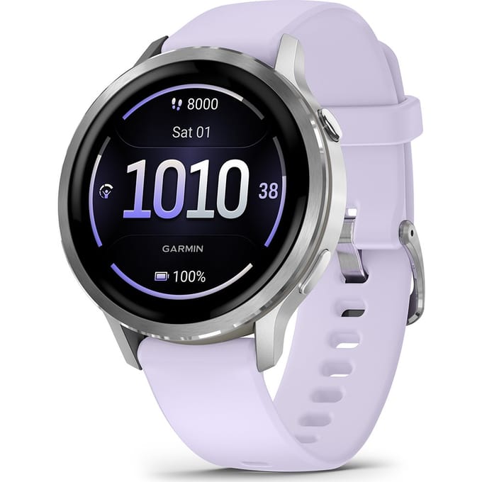 Garmin Venu 4 - Multisport smartwach - 41 mm - AMOLED - Zilverkleurig/Lila
