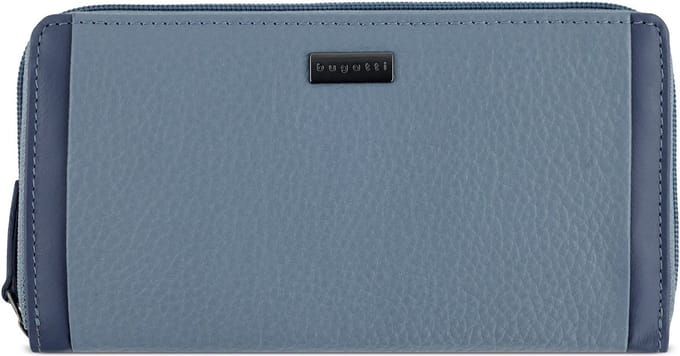 bugatti Portemonnee Ladies Long Zip Wallet Denim Lichtblauw