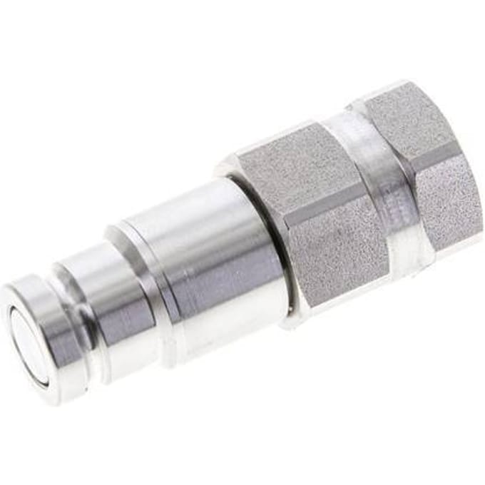 RVS DN 10 Vlakdichtende Koppeling Insteeknippel G 1/2 inch Binnendraad ISO 16028 D 19.7mm