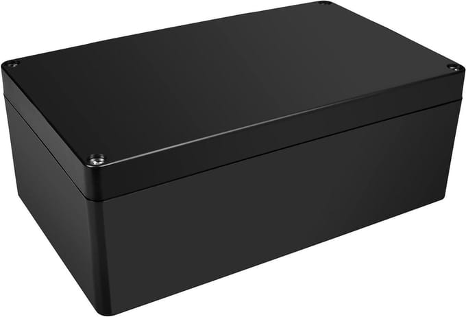 Waterdichte Project Doos - Elektronica Behuizing - DIY Projecten - IP65 Waterdicht - 200 x 120 x 75 mm - Zwart