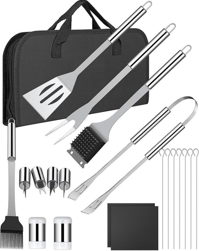 Lexium barbecue accessoires - barbecue tang - barbecue gereedschap - barbecue set