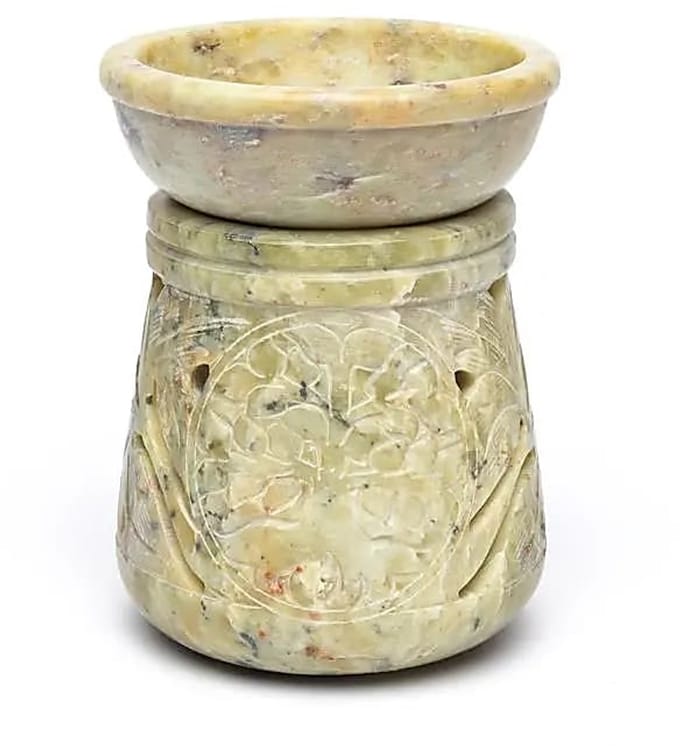 Olieverdamper Levensboom zeepsteen – 10 cm x 7.5 cm