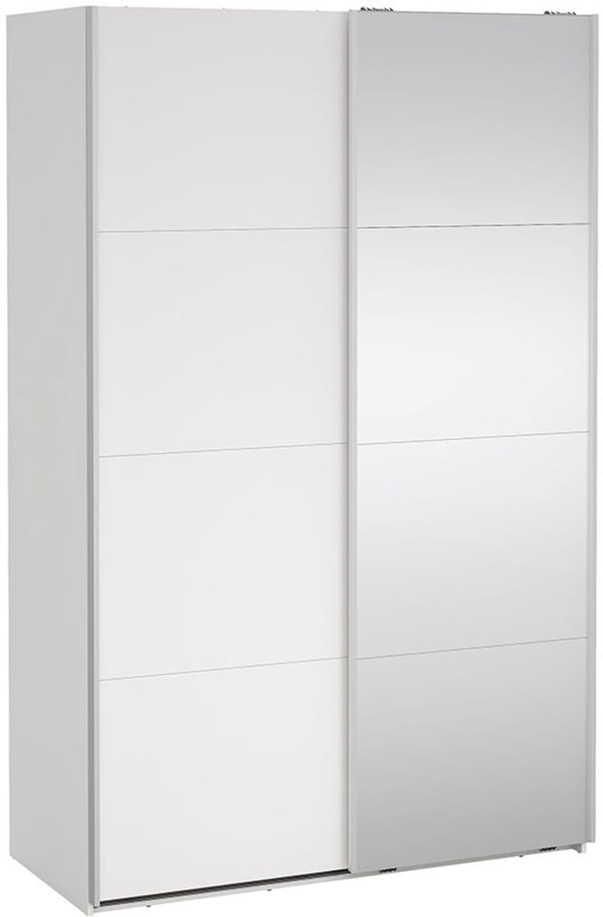 Bergamo schuifdeurkast 2 deuren 140x220cm wit.