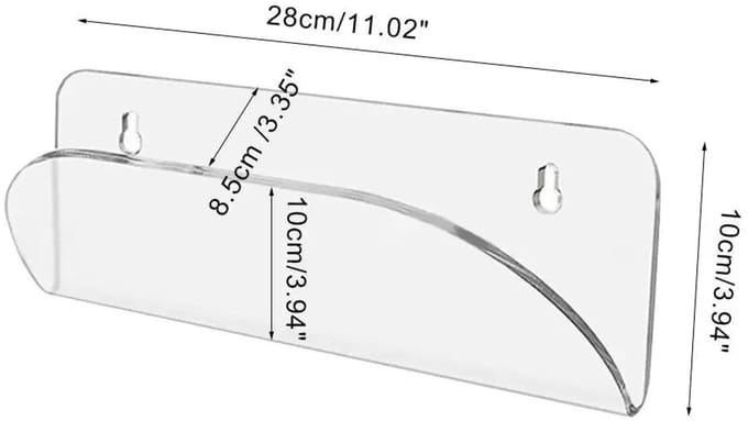 WiseGoods Premium Transparante Skateboard Wandhouder - Longboard Deck Muurmontage - Opslag Display - Wandbeugel - Muurbeugel
