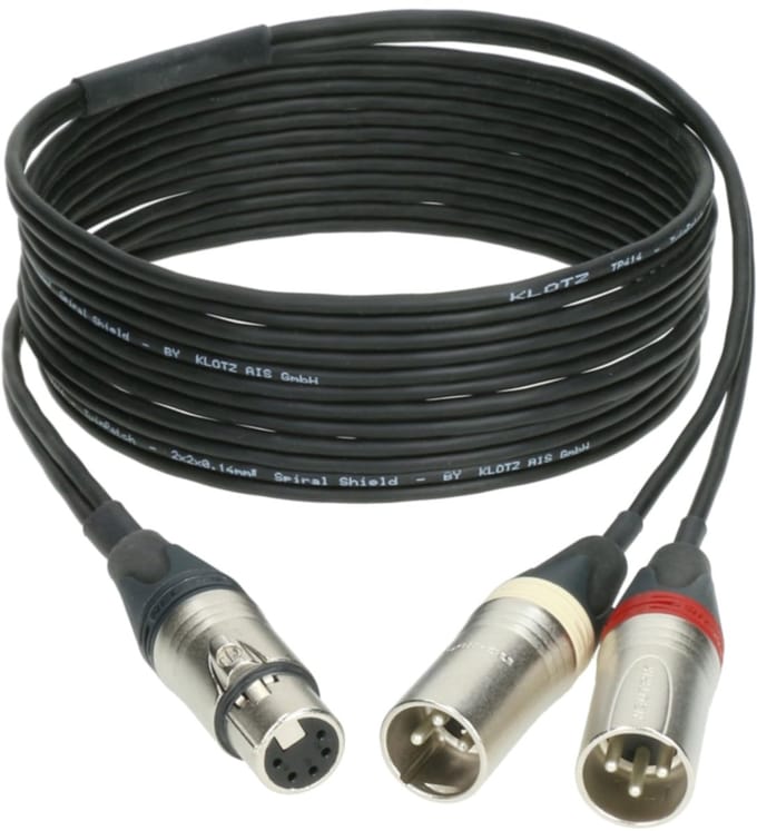 Klotz SMY414N-050 Stereo Microfoon Y-kabel 5 m - Audio kabel