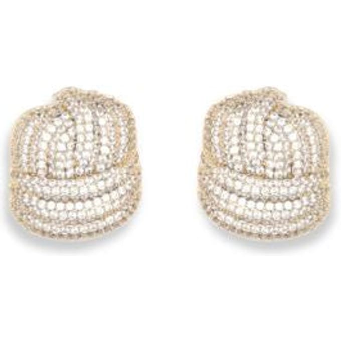 Gold Crystal Knot Earrings