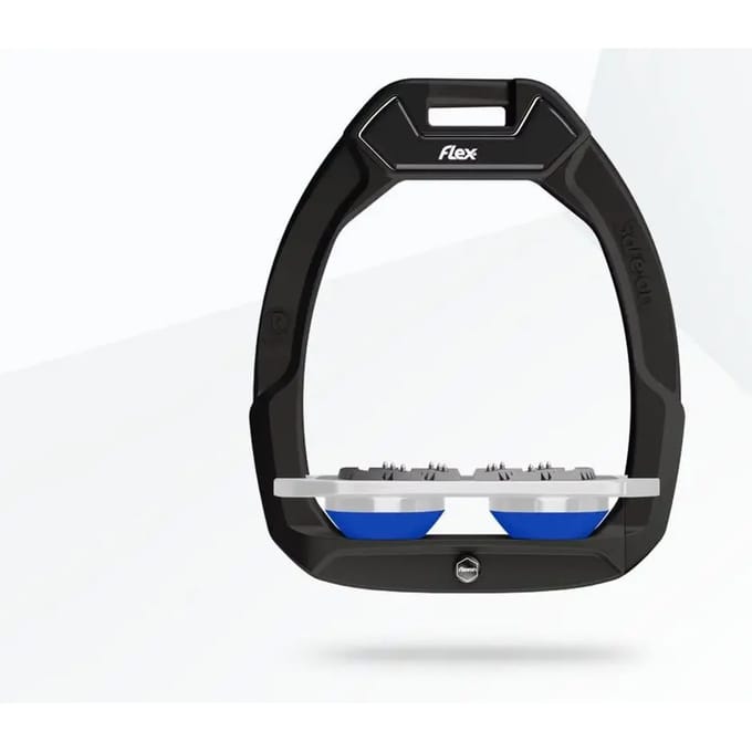 Veiligheidssportbeugels Plat Ultra Grip Zwart/Grijs/Blauw Flex-On Safe-On