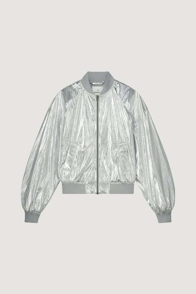 Summum Woman Bomber Metallic Silver Taglia: L | Bomber Outlet | Donna | Grigio