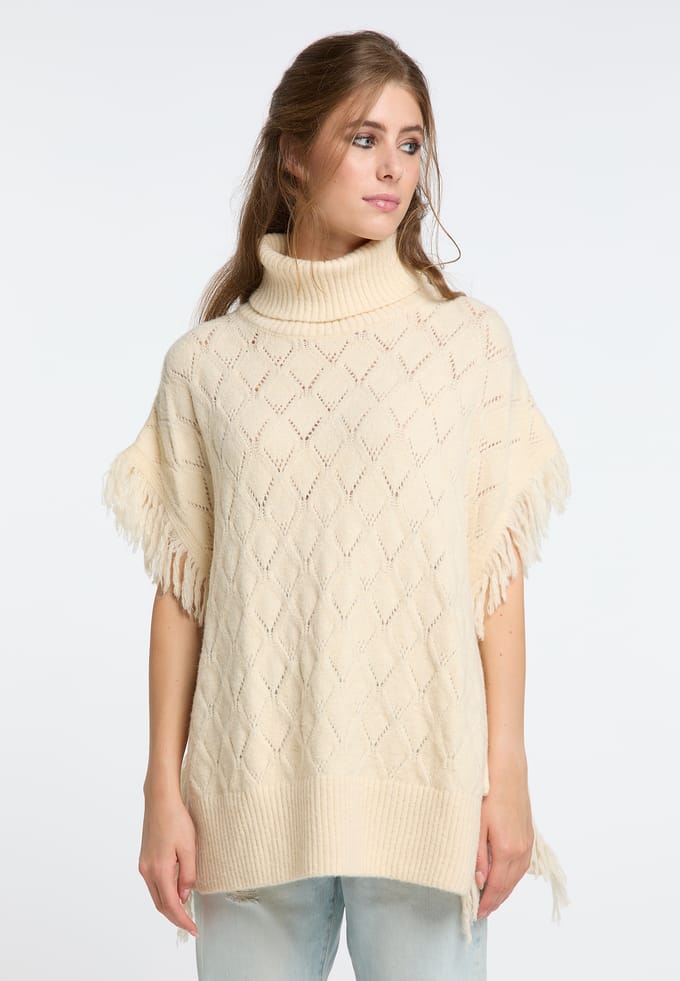 IZIA gebreide poncho gaya