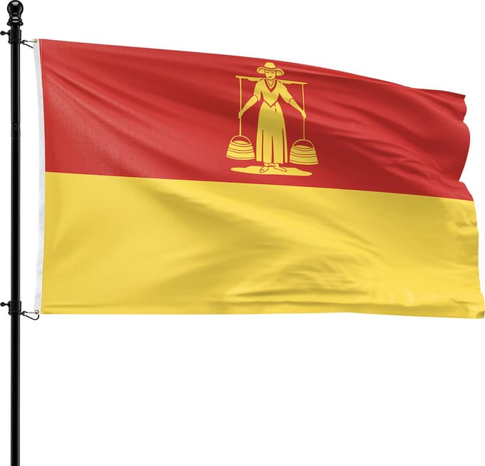 VlagDirect - Huizen vlag - Gemeente Huizen vlag - 90 x 150 cm.