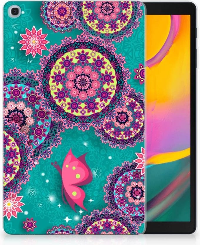 Samsung Galaxy Tab A 10.1 (2019) Tablethoes Cirkels en Vlinders