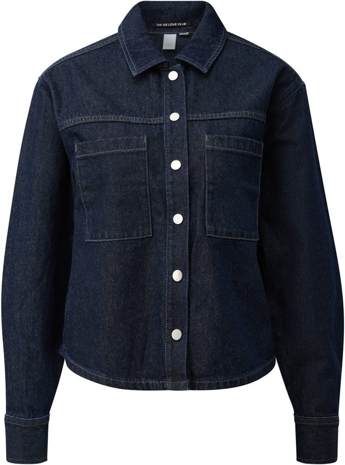 Denejacke met opgestikte zakken voor vrouwen QS