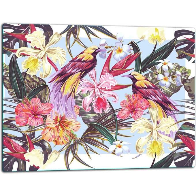 TMK ArtDeko - Snijplank Glas - 52x40 cm - Kleur Kwiaty
