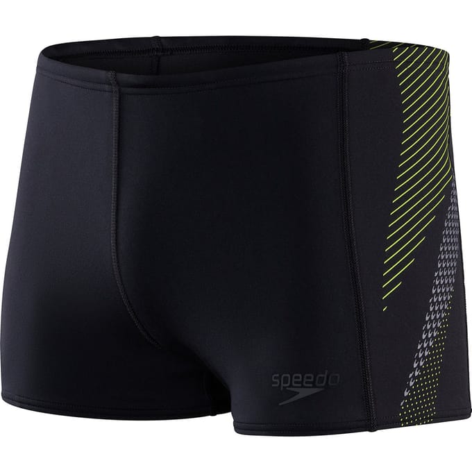 Speedo - maat 7/XL - Tech Panel Aquashort Heren - Zwart / Groen