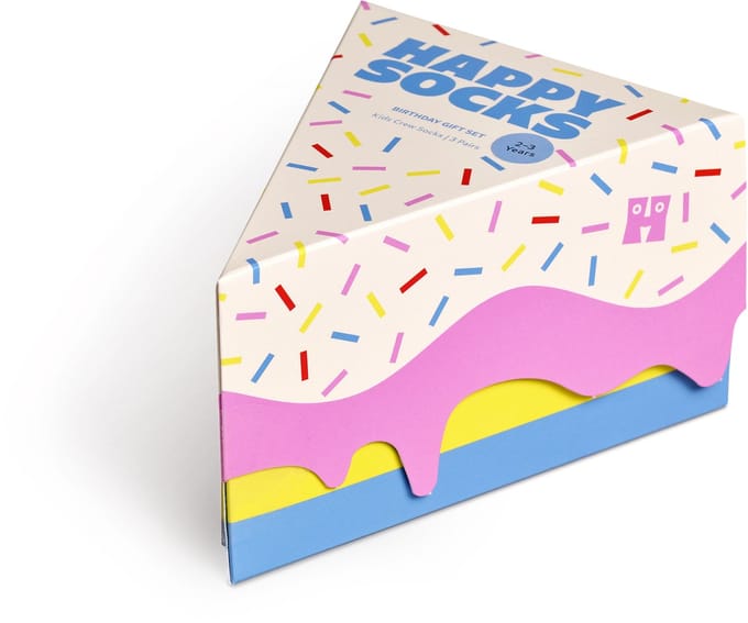Happy Socks kids giftbox 3P sokken birthday multi