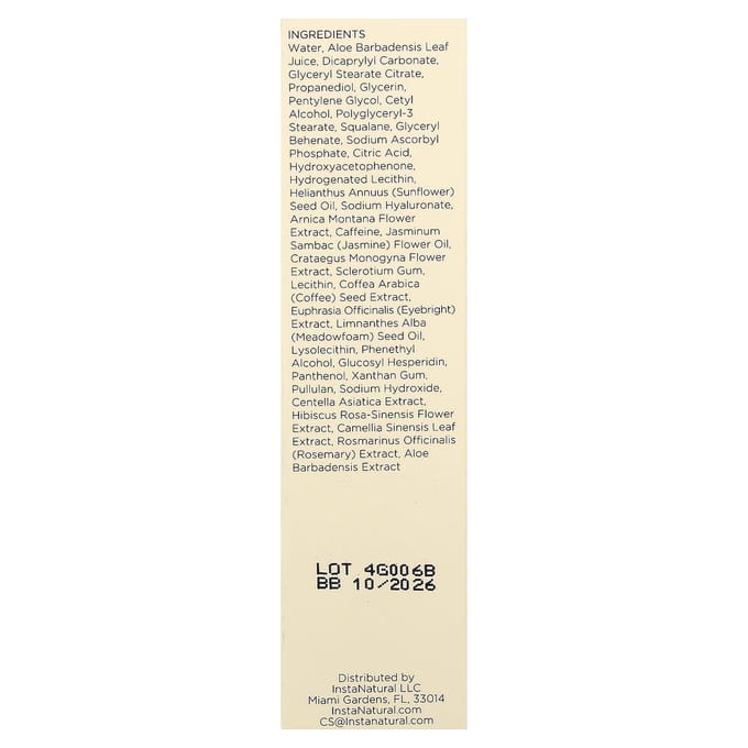 InstaNatural, Hyaluronzuur Ooggelcrème, 15ml (0,5 fl oz) white