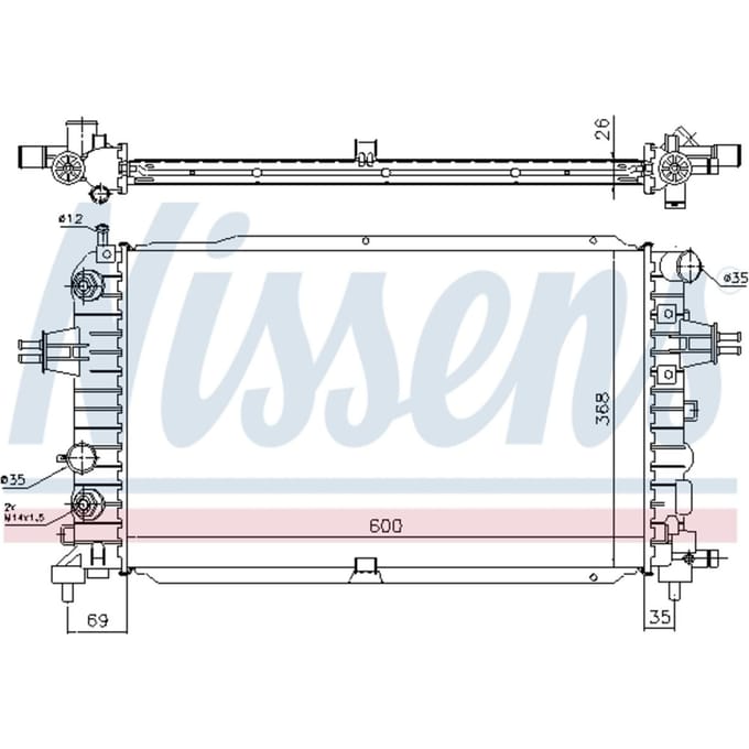 Radiator, motorkoeling NISSENS 630768